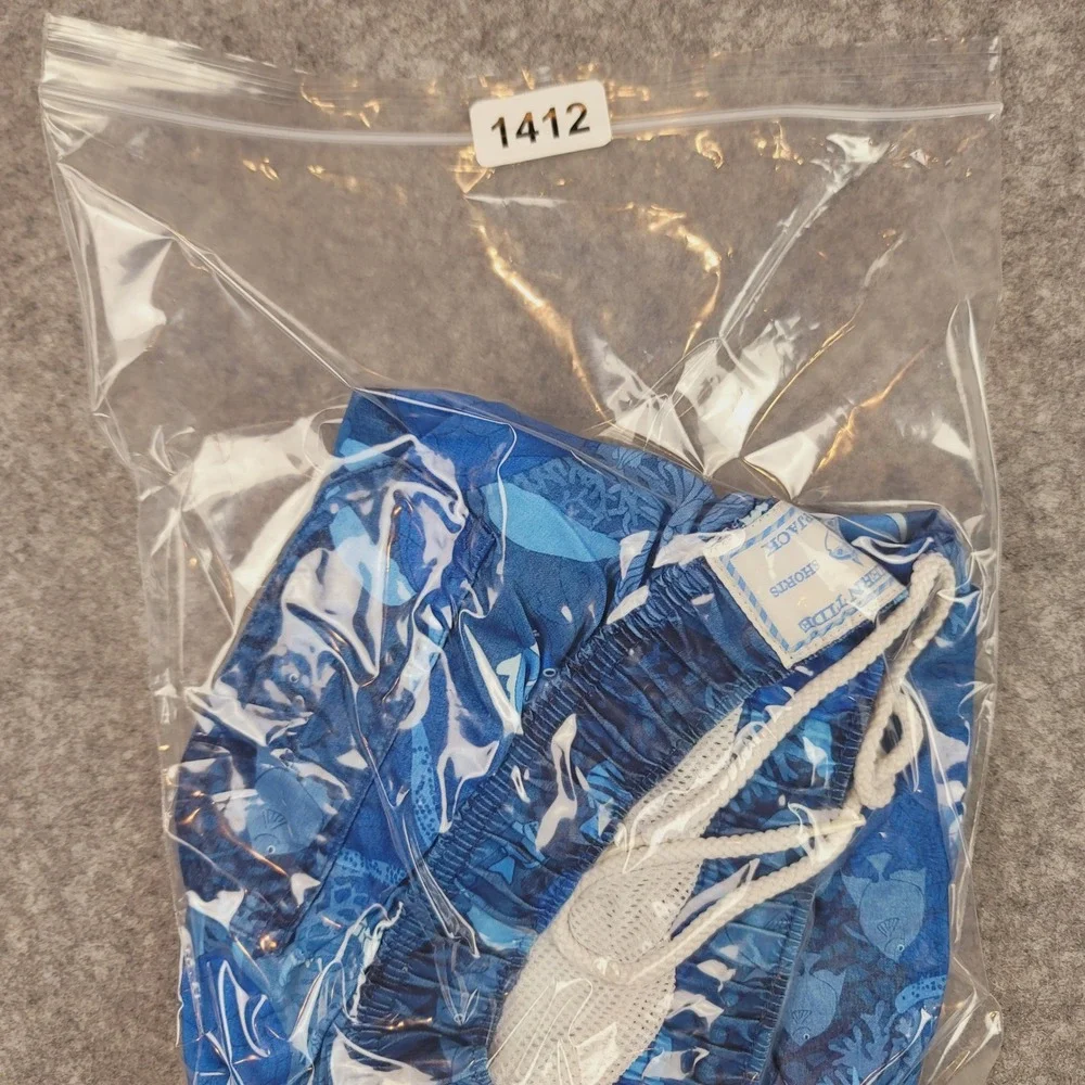 Southern Tide Skipjack Water Shorts‎ Mens Large Blue Sea Life Turtle Swim Trunks